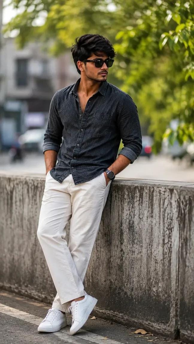 A high-quality portrait of a stylish young In...